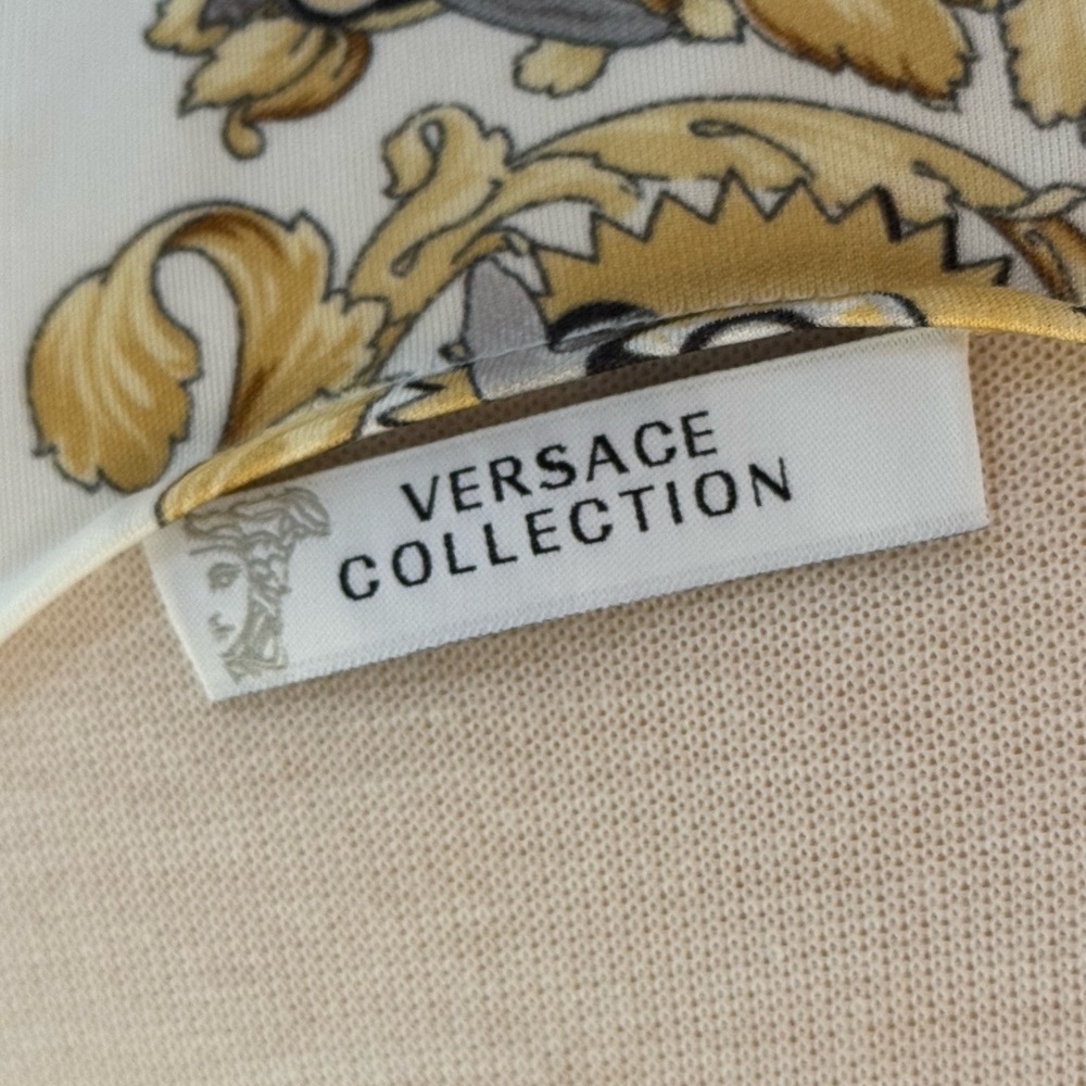 Versace Abito Donna cold-shoulder jersey top size 40 size U.S. size 10/12 blouse - Picture 4 of 5